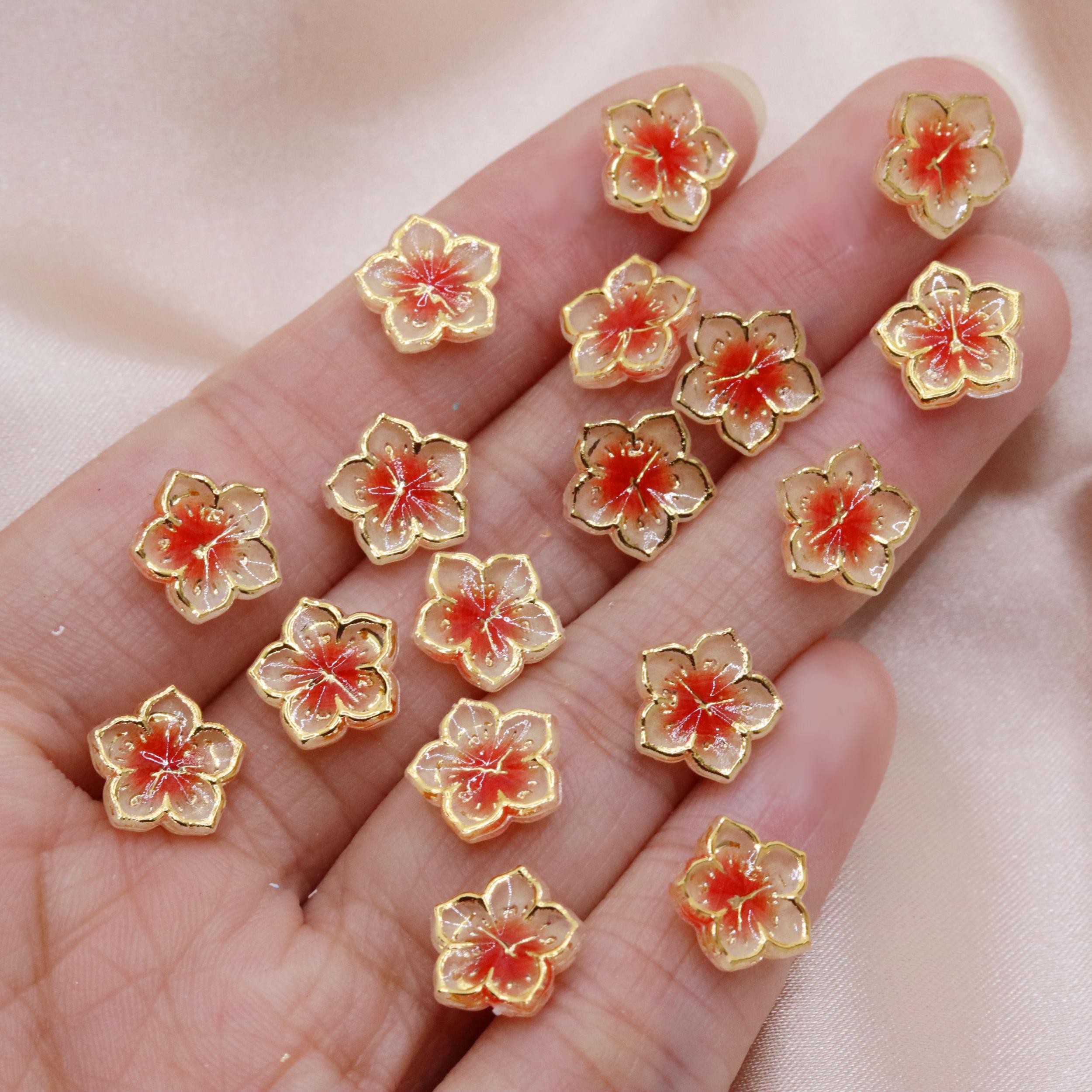 Colorful 10mm Resin Clock Flower Flatback Rhinestone Craft Appliques
